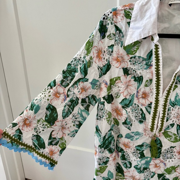 English Factory Embroidered Ric Rac Trim Tunic Dress - Picture 4 of 6